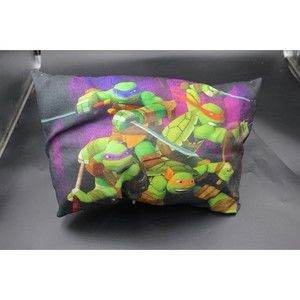 Teenage Mutant Ninja Turtles Vtg Rare Pillow 2013 Nickelodeon Viacom 13in by 10